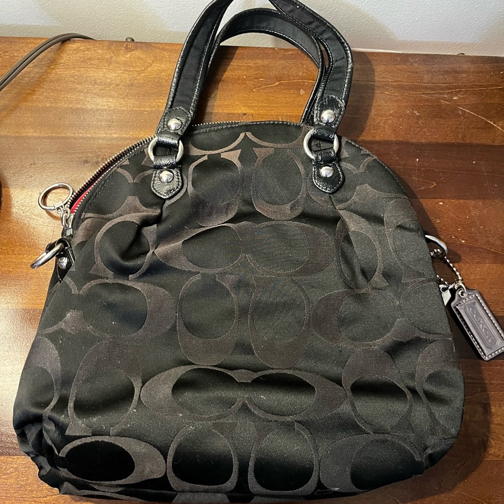 Coach Black Signature Tote Bag - Picture 3 of 5